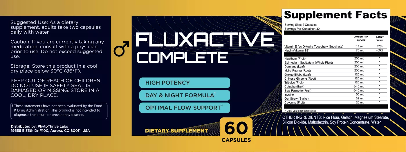 Fluxactive Complete Supplement Fact